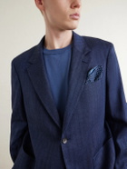 Mr P. - Herringbone Linen-Blend Suit Jacket - Blue