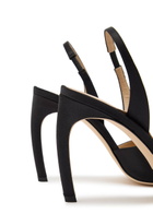 Victoria Beckham Harlow 100 Satin Slingback Sandals Black