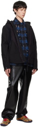 Juntae Kim Black Gather-Slashed Jacket