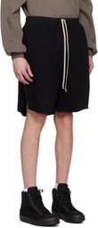 Rick Owens DRKSHDW Black Hollywood Long Boxers Butt Zipp Shorts