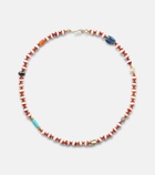 Ileana Makri Globetrotter beaded necklace with gemstones