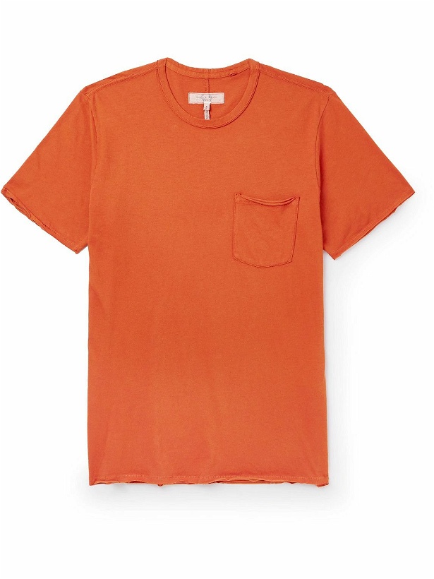 Photo: Rag & Bone - Miles Organic Cotton-Jersey T-Shirt - Orange