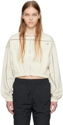 Reebok Classics Off-White Cropped Track Jacket