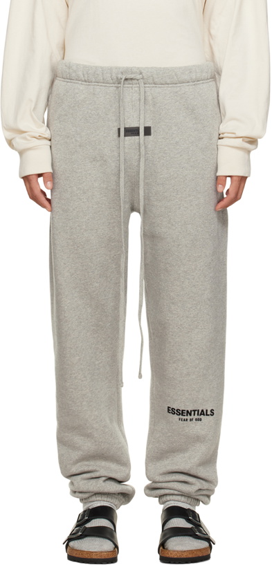 Photo: Fear of God ESSENTIALS Gray Drawstring Lounge Pants