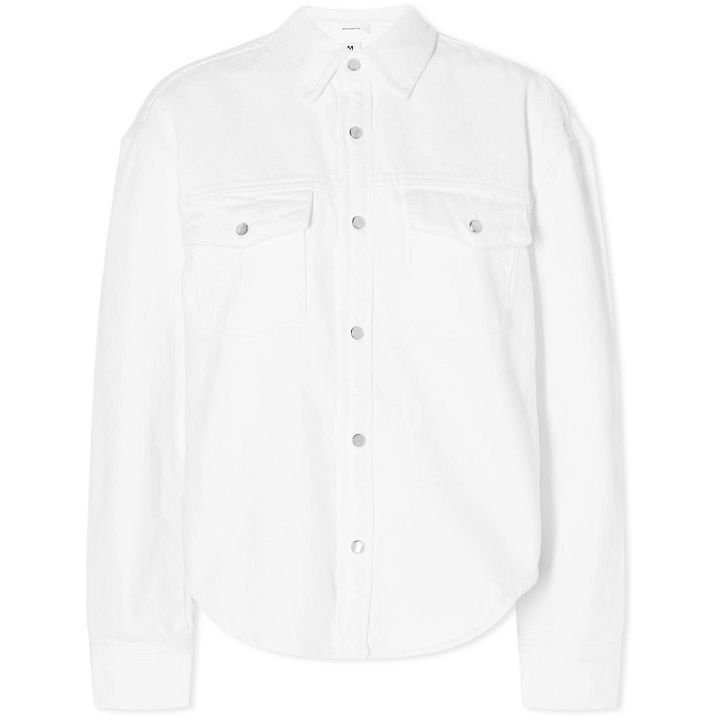 Photo: WARDROBE.NYC Women's Denim Jacket in White