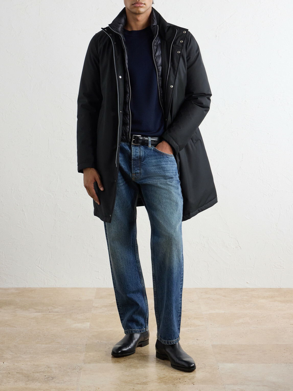 Herno - New Business Layered Padded Shell Down Coat - Black