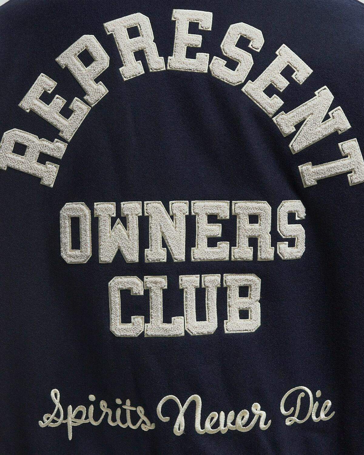 Represent REPRESENT OWNERS CLUB VARSITY JACKET Blue Mens Bomber Jacket