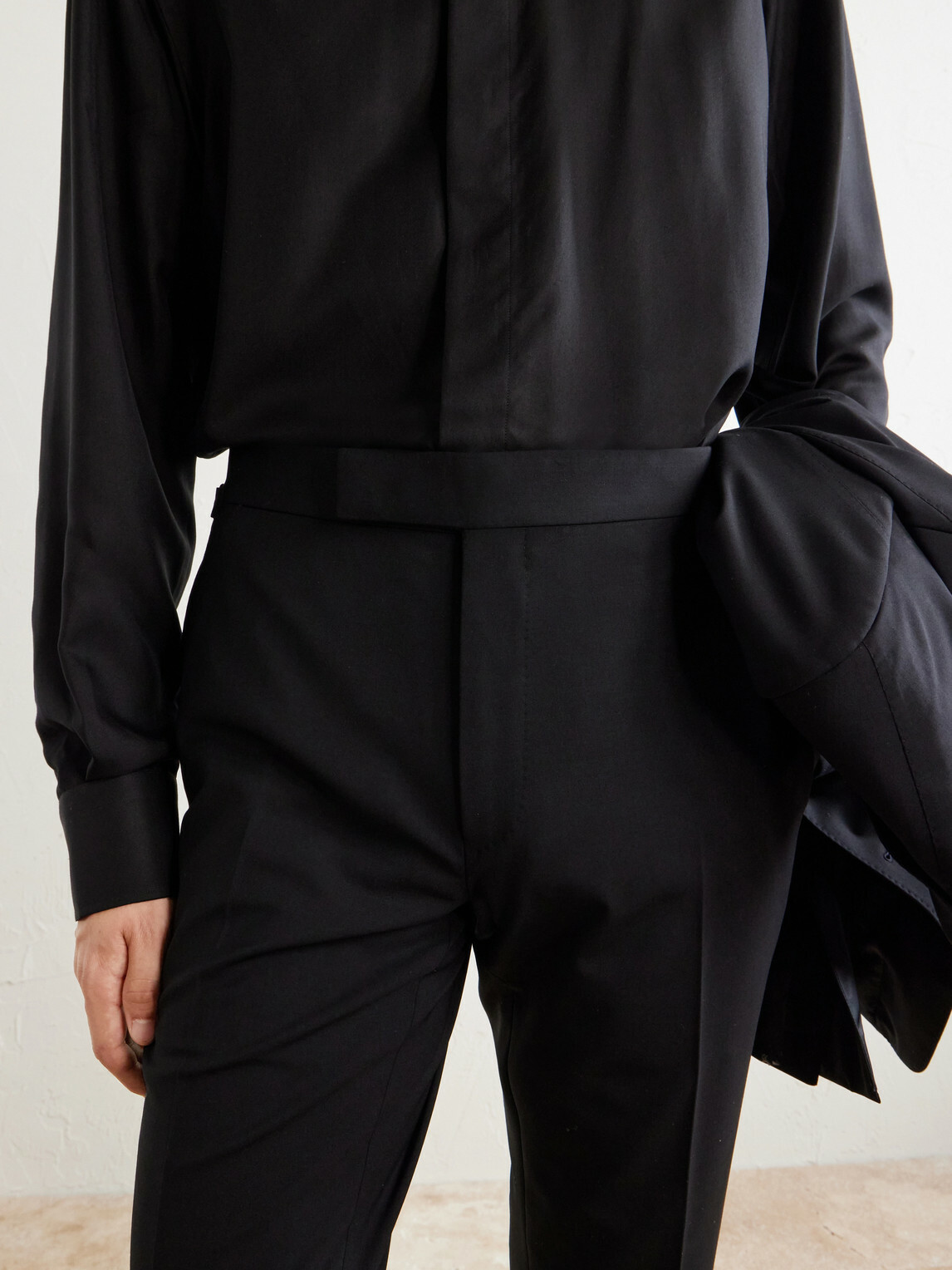 TOM FORD - Shelton Straight-Leg Stretch-Wool Trousers - Black