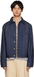 Jacquemus Navy Le Papier 'La Veste De Nimes' Denim Jacket