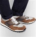 Berluti - Run Track Leather, Suede and Nylon Sneakers - Men - Brown