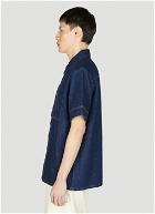A.P.C. - Denim Short Sleeve Shirt in Blue