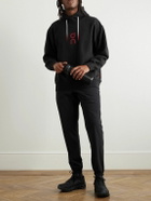 ON - Club Printed Organic Cotton-Blend Jersey Hoodie - Black