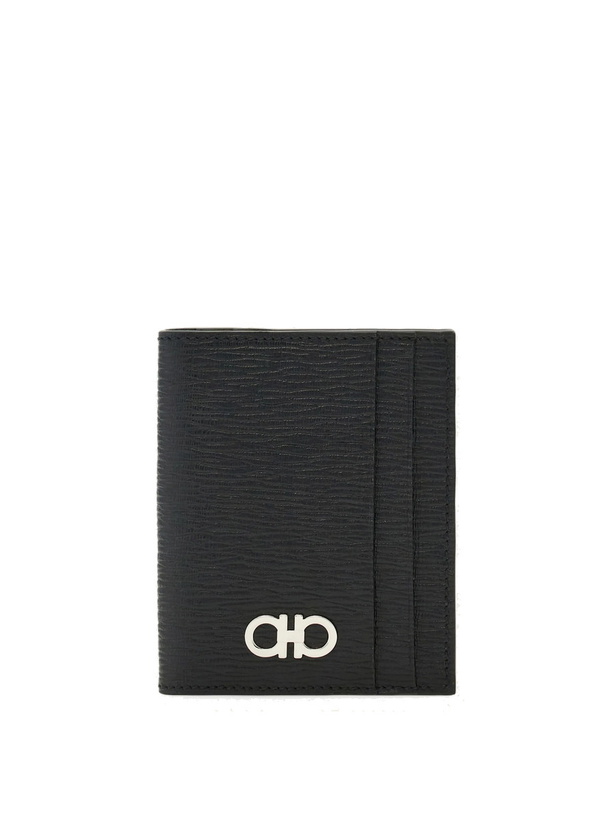 Photo: Ferragamo Mens Gancini credit card holder in Black