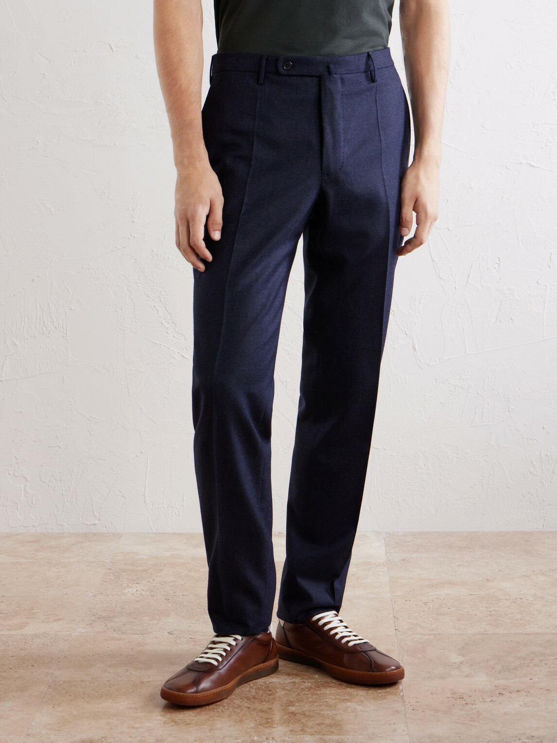 Slowear - Straight-Leg Wool and Cashmere-Blend Trousers - Blue