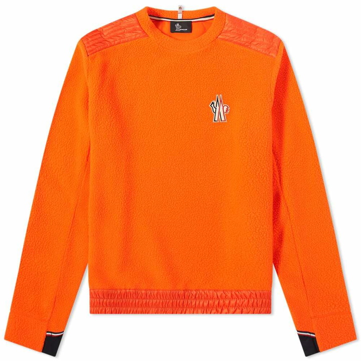 Photo: Moncler Grenoble Men's Nylon Fleece Sweat in Orange