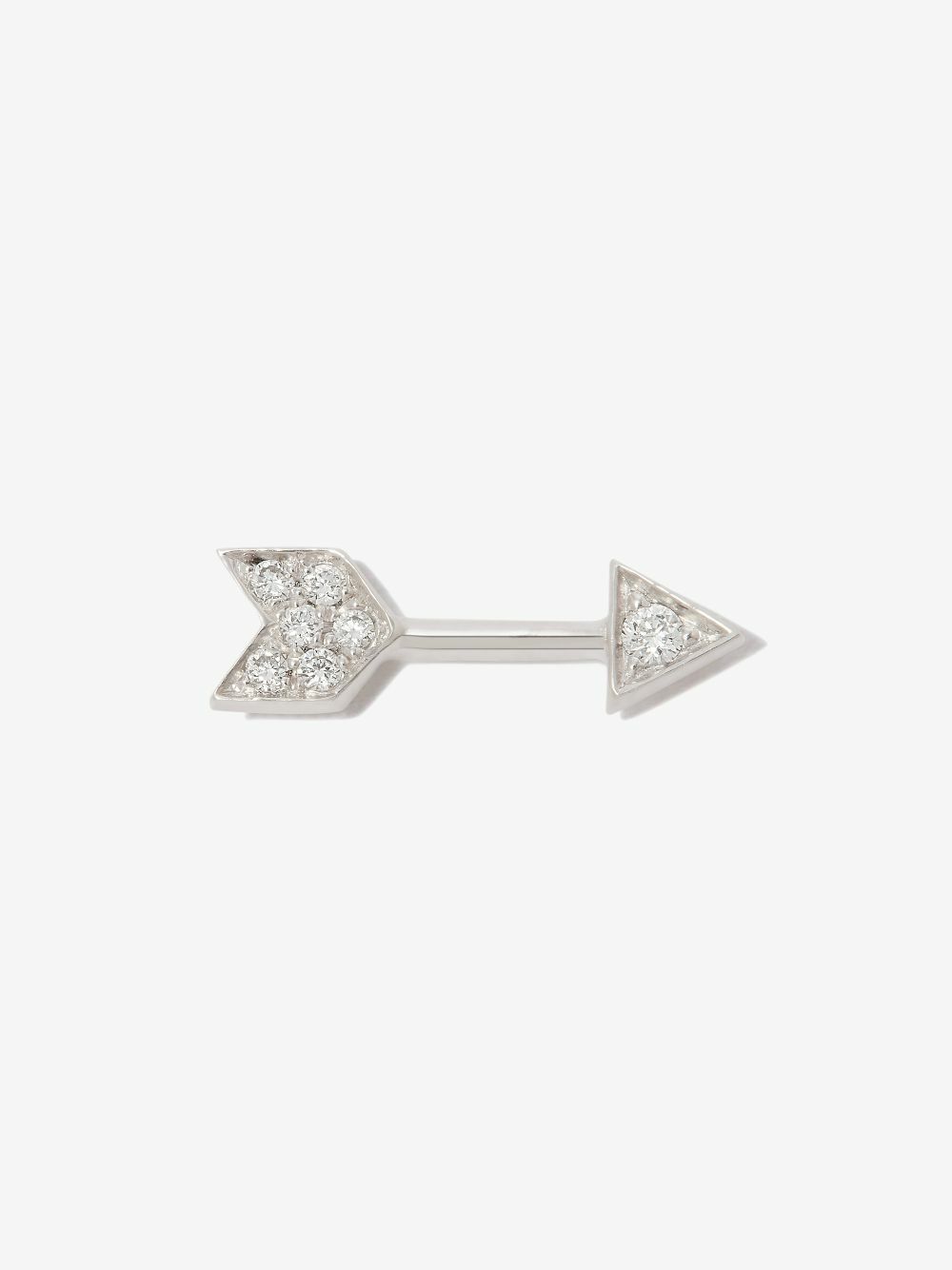 MARIA TASH 18K White Gold Arrow Diamond Earring