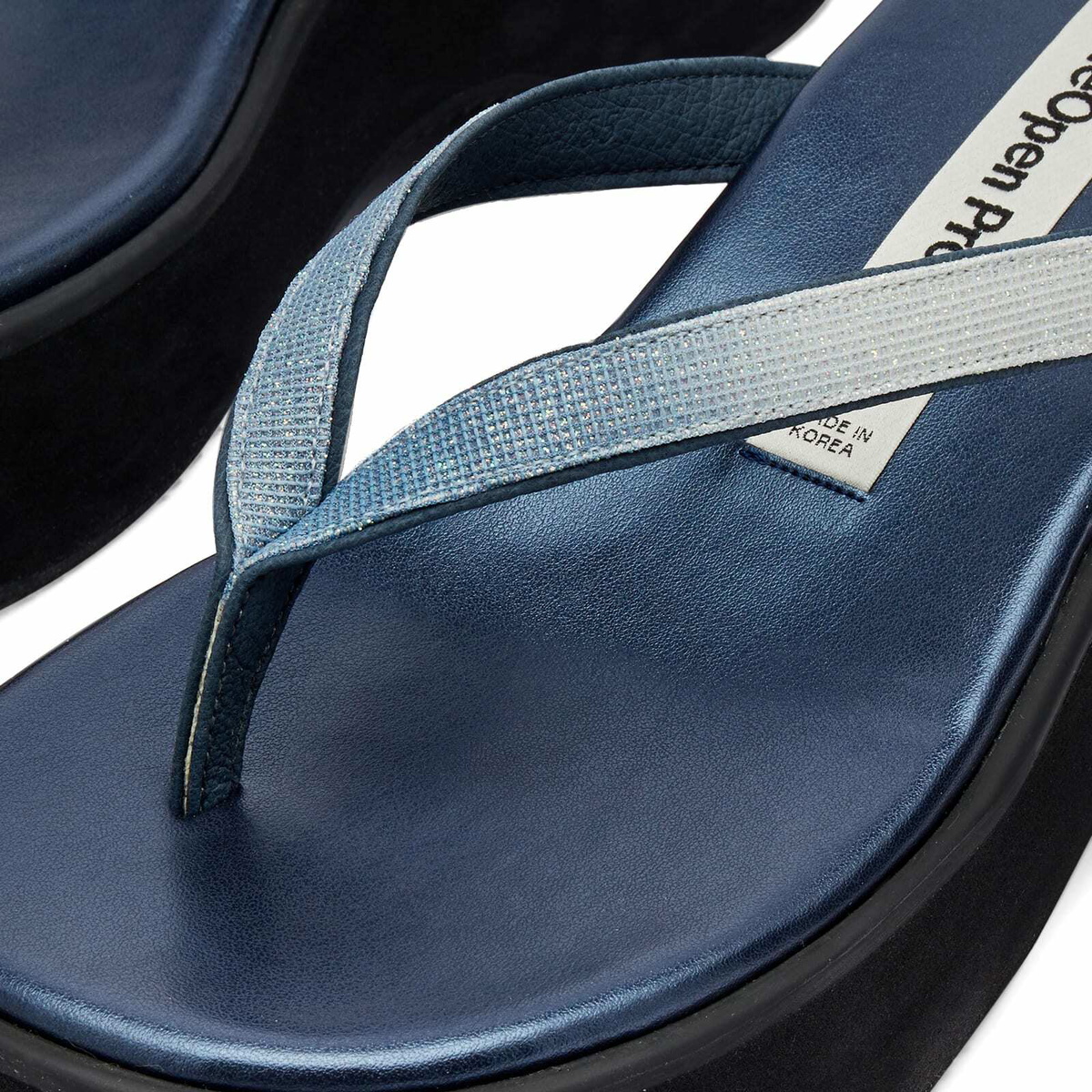 ☆人気☆【TheOpen Product】☆GLITTER PLATFORM FLIP FLOP.S☆ The Open Product Women's Glitter Platform Flip Flops in Blue