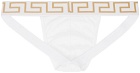 Versace Underwear White Greca Border Jockstraps