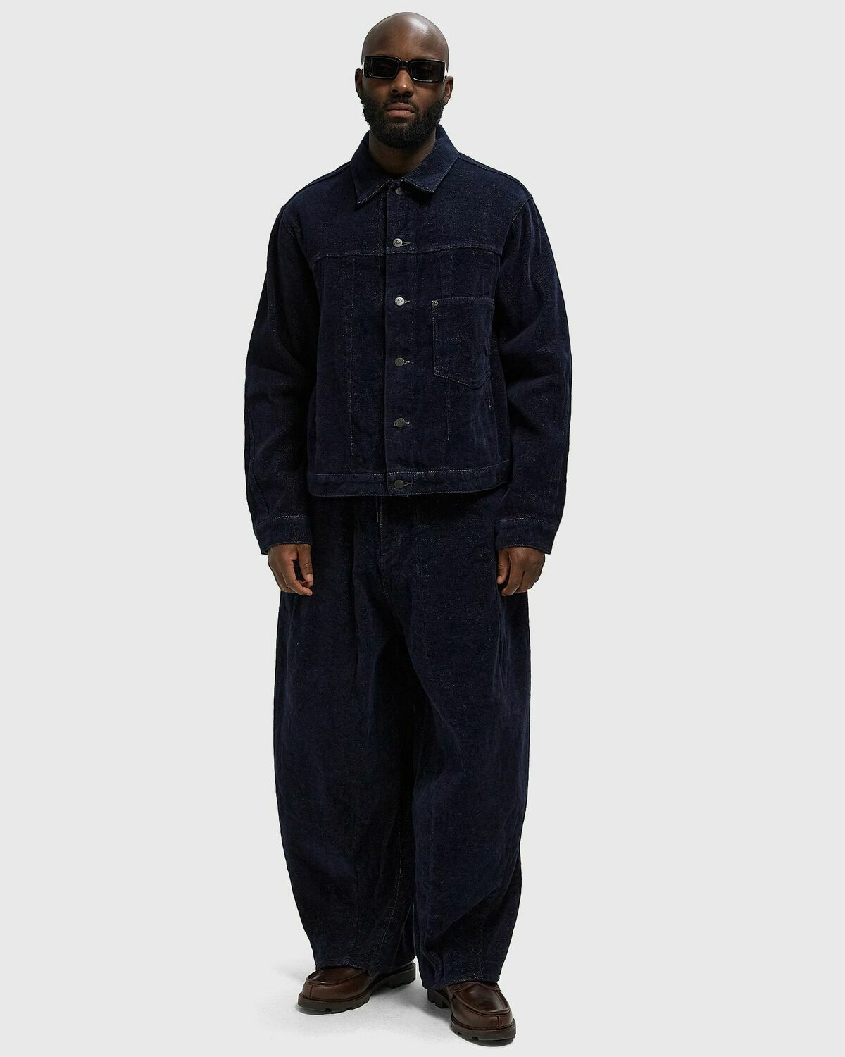 Needles H.D. Jean - Cotton / Washi Chenille Blue Mens Jeans
