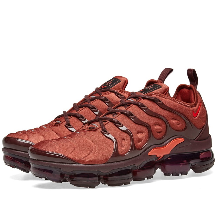 Photo: Nike Air VaporMax Plus Orange, Red, Burgundy & Silver