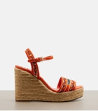 Dolce&Gabbana Floral embroidered espadrille wedges