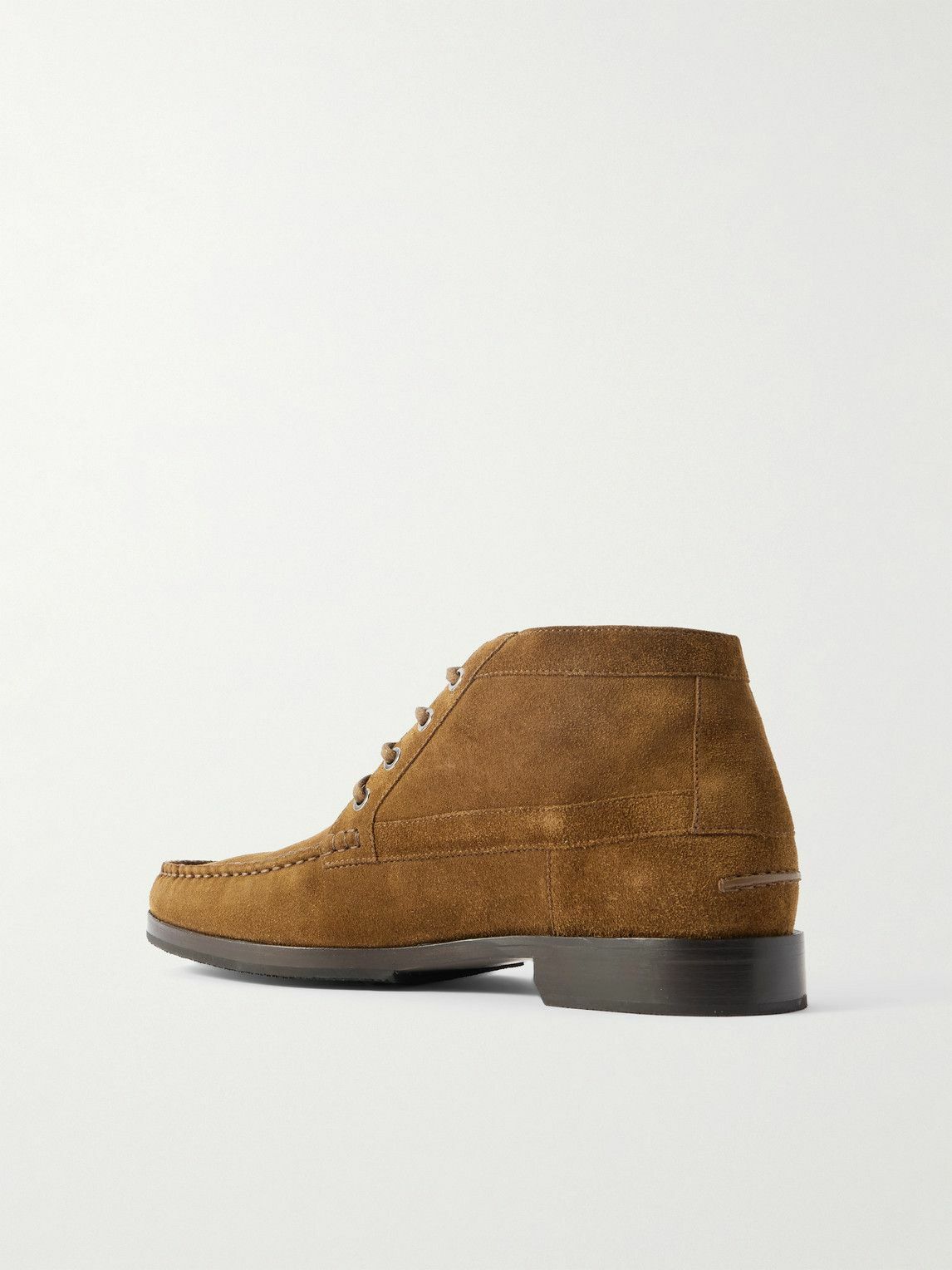 Manolo Blahnik - Crosta Rhinebeck Suede Lace-Up Boots - Brown