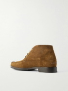 Manolo Blahnik - Crosta Rhinebeck Suede Lace-Up Boots - Brown