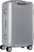 Monos Silver Hybrid Carry-On Suitcase