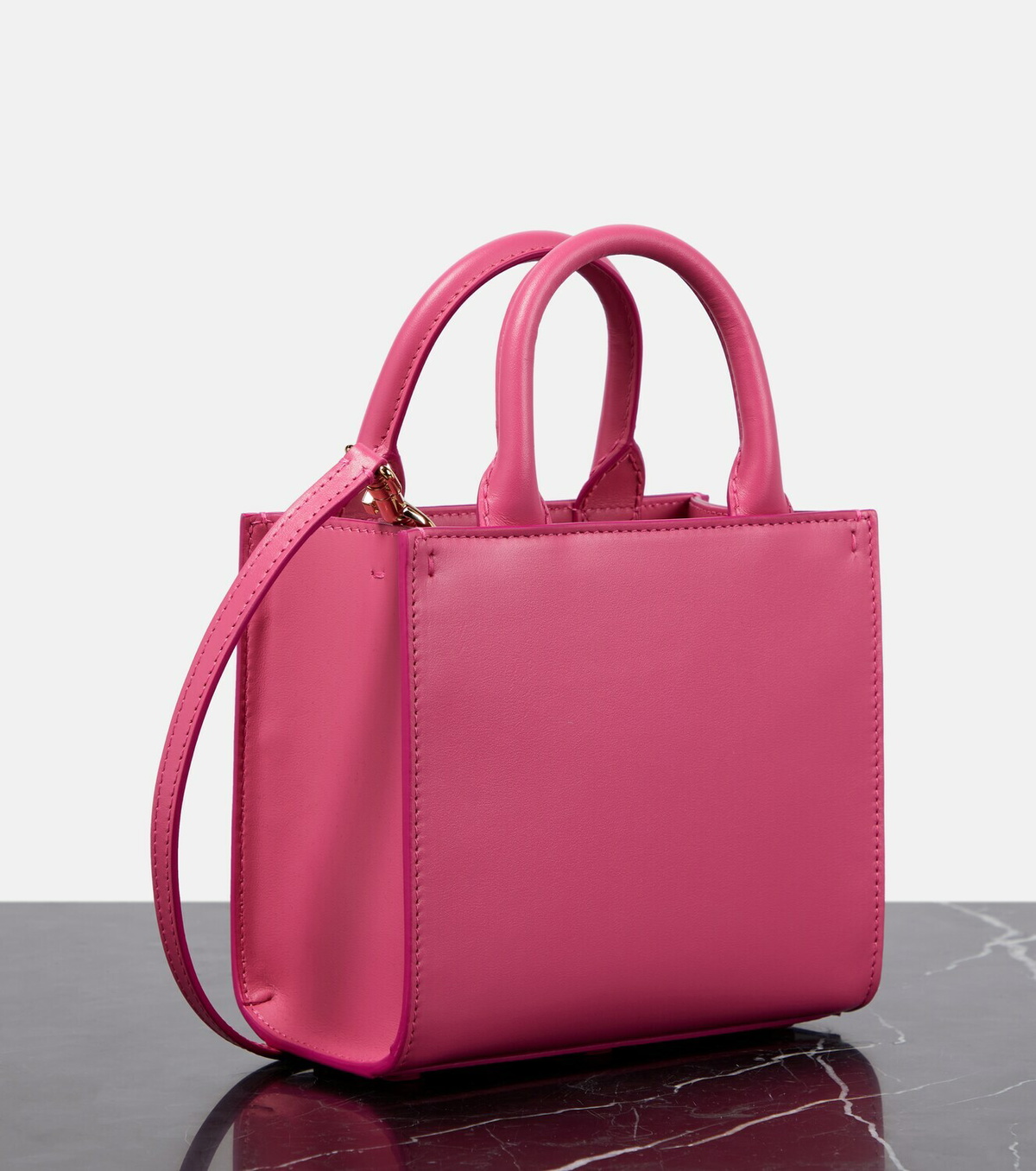 【関税＆送料込み】Dolce & Gabbana Pink Leather Tote Bag Wi Dolce & Gabbana Canvas Shopping Bag in Pink | Lyst