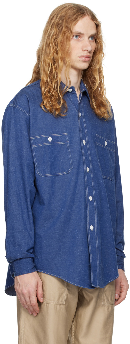 KAPTAIN SUNSHINE Blue Work Shirt Kaptain Sunshine