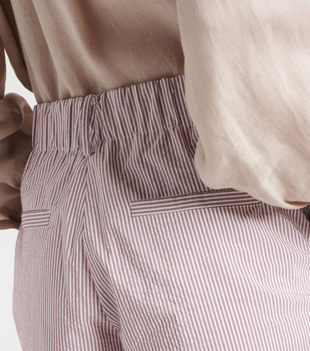Brunello Cucinelli Striped cotton-blend Bermuda shorts