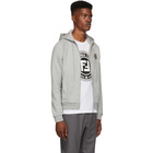 Moncler Grey Maglia Zip Hoodie