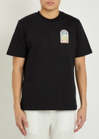 Casablanca Landscape Printed Cotton T-shirt Black