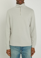 Paige Orion 1/4 zip Cotton-blend Sweatshirt Ecru