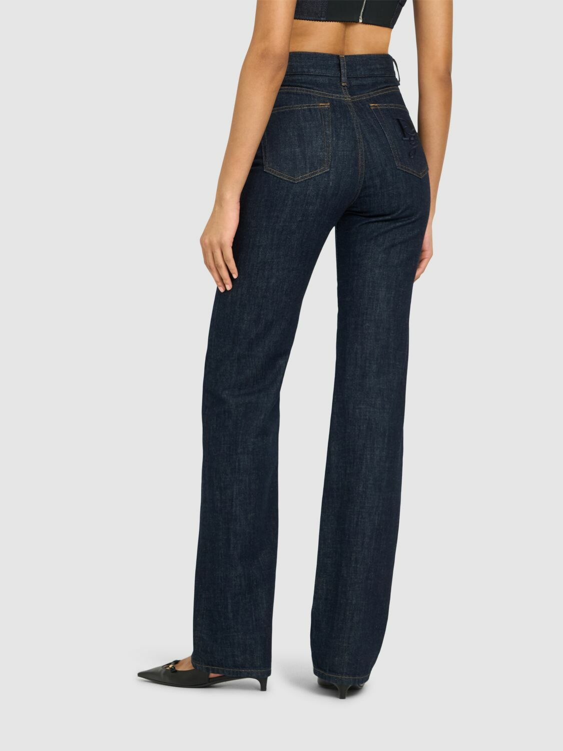 DOLCE & GABBANA High Rise Denim Straight Jeans Dolce & Gabbana