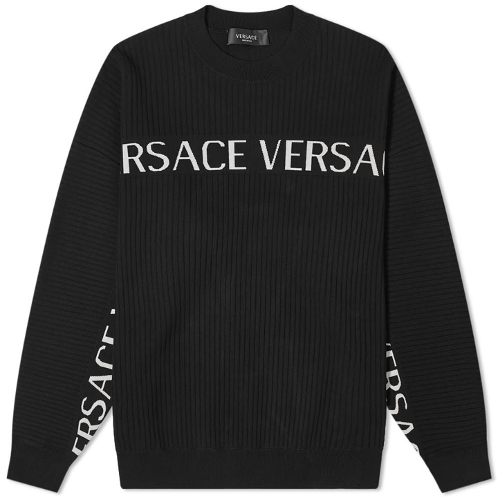 Photo: Versace Panel Logo Crew Knit