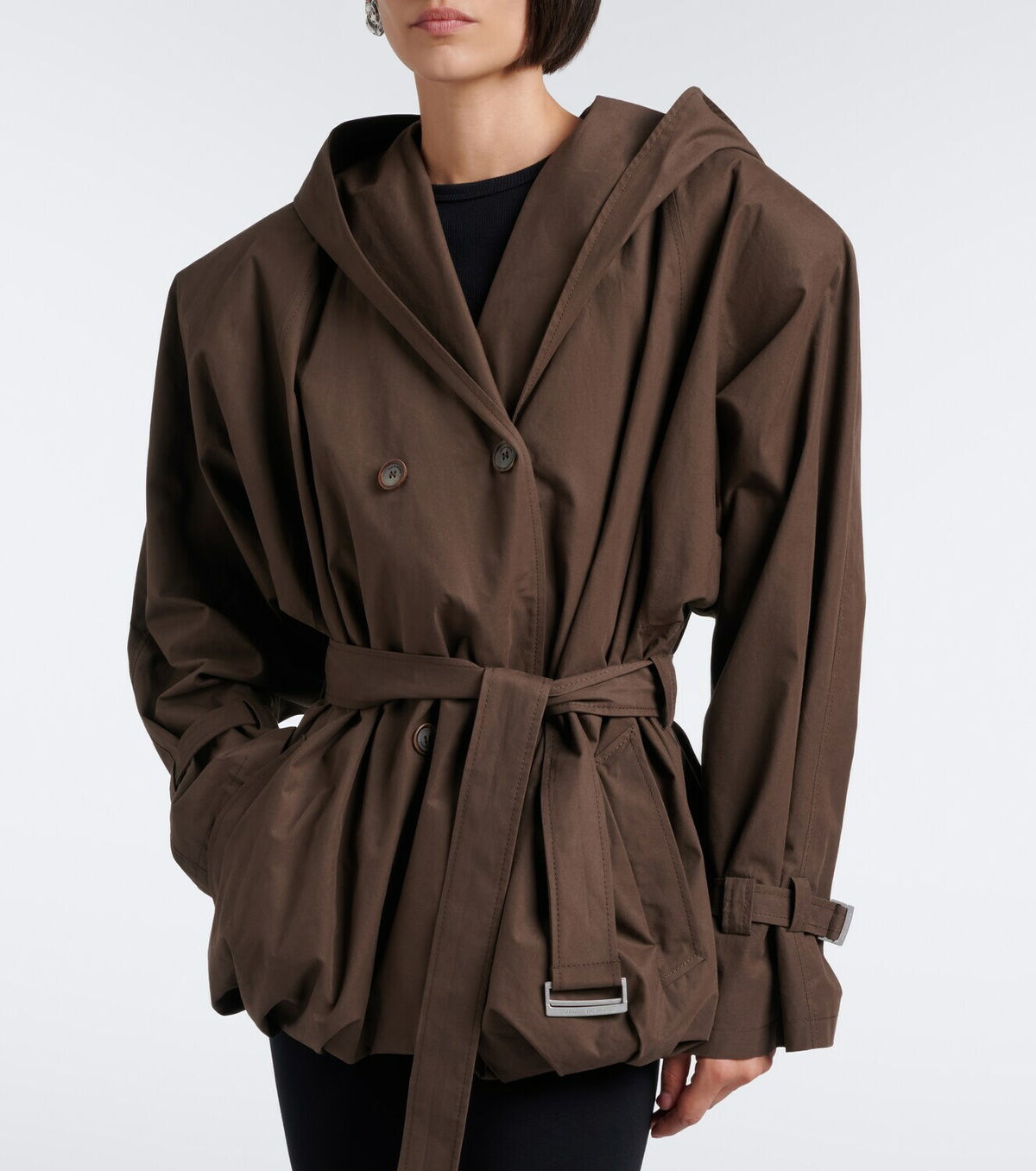Magda Butrym Belted hooded cotton jacket