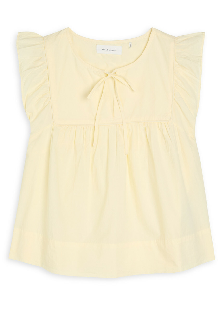 Skall Studio Nadja Pleated Cotton Blouse Cream