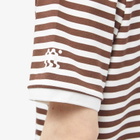 Manors Golf Men's G.O.A.T Pique Polo Shirt in Brown Stripe