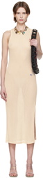 Eckhaus Latta Beige Spiral Midi Dress