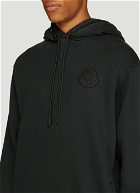 Logo Motif Hooded Sweatshirt in Black