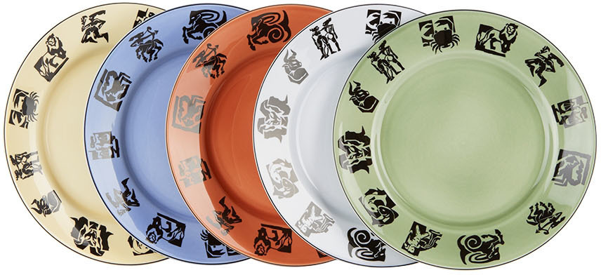 Acne Studios Multicolor Gustavsberg Edition Horoscope Plate Set