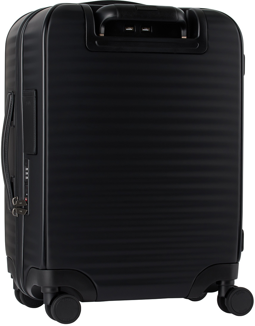 ZEGNA Black Polycarbonate Suitcase