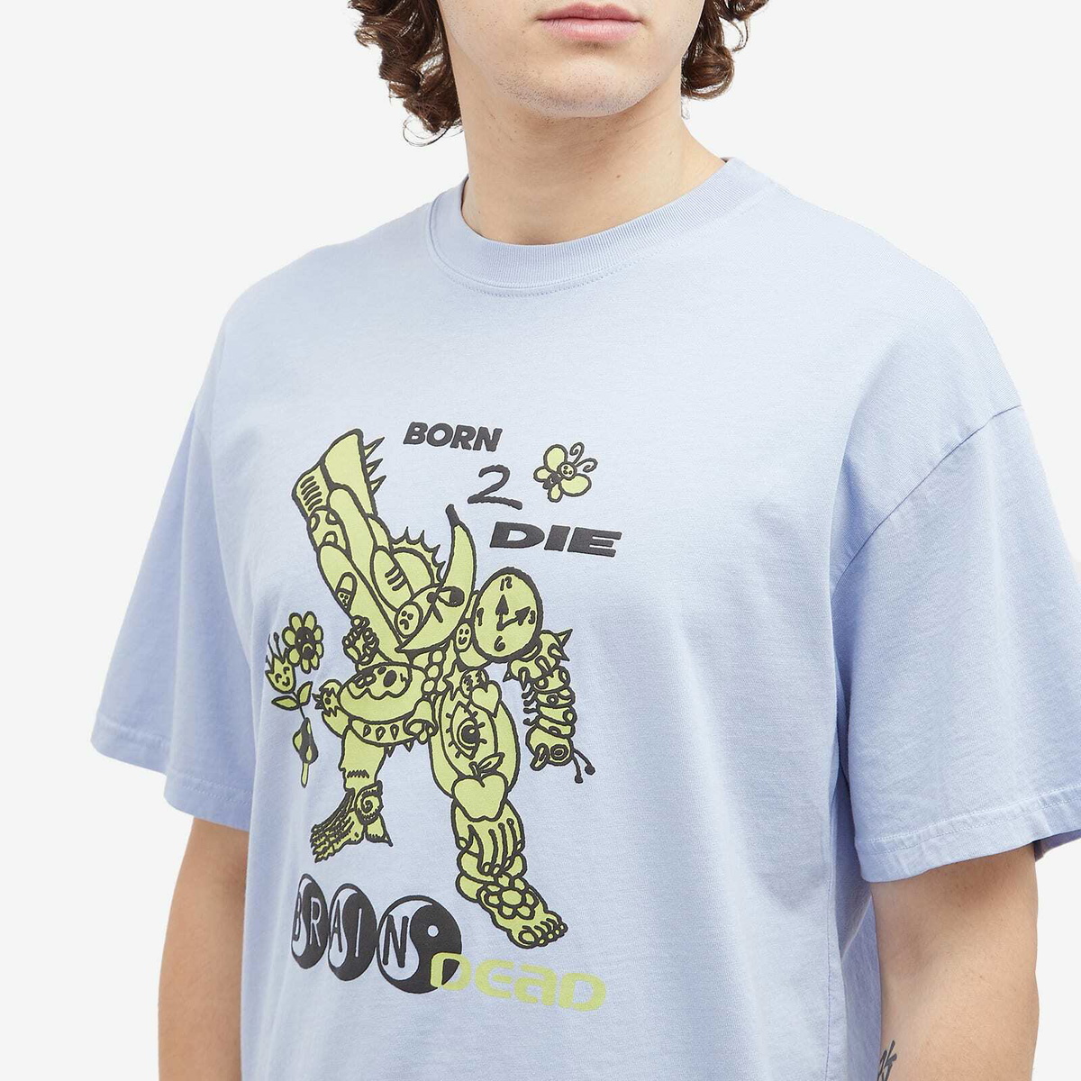 Brain Dead Men's Born 2 Die T-Shirt in Periwinkle Brain Dead