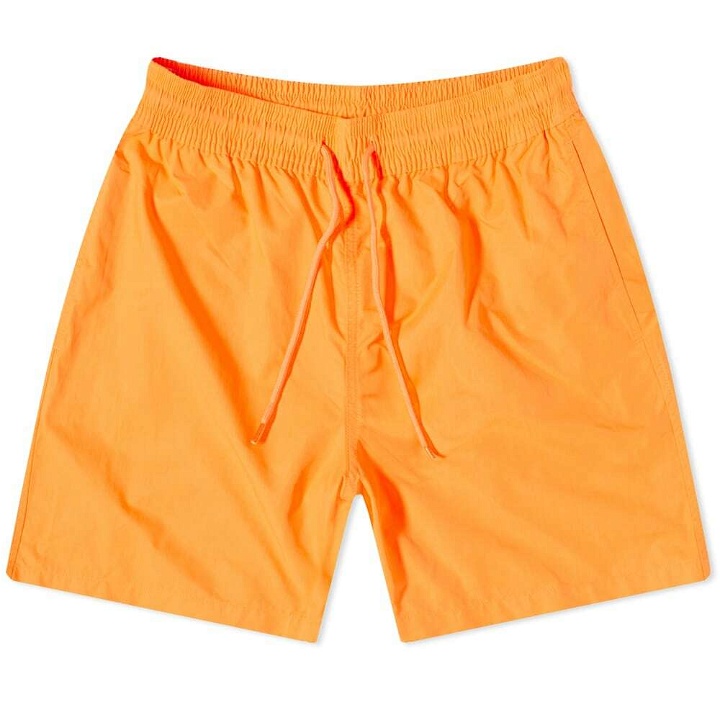 Photo: Colorful Standard Men's Classic Swim Short in Sunny Orange