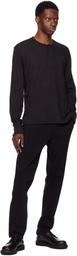 rag & bone Black Classic Flame Henley