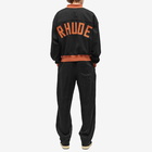 Rhude Men's Automobile Split Pique Polo Shirt in Black/Orange