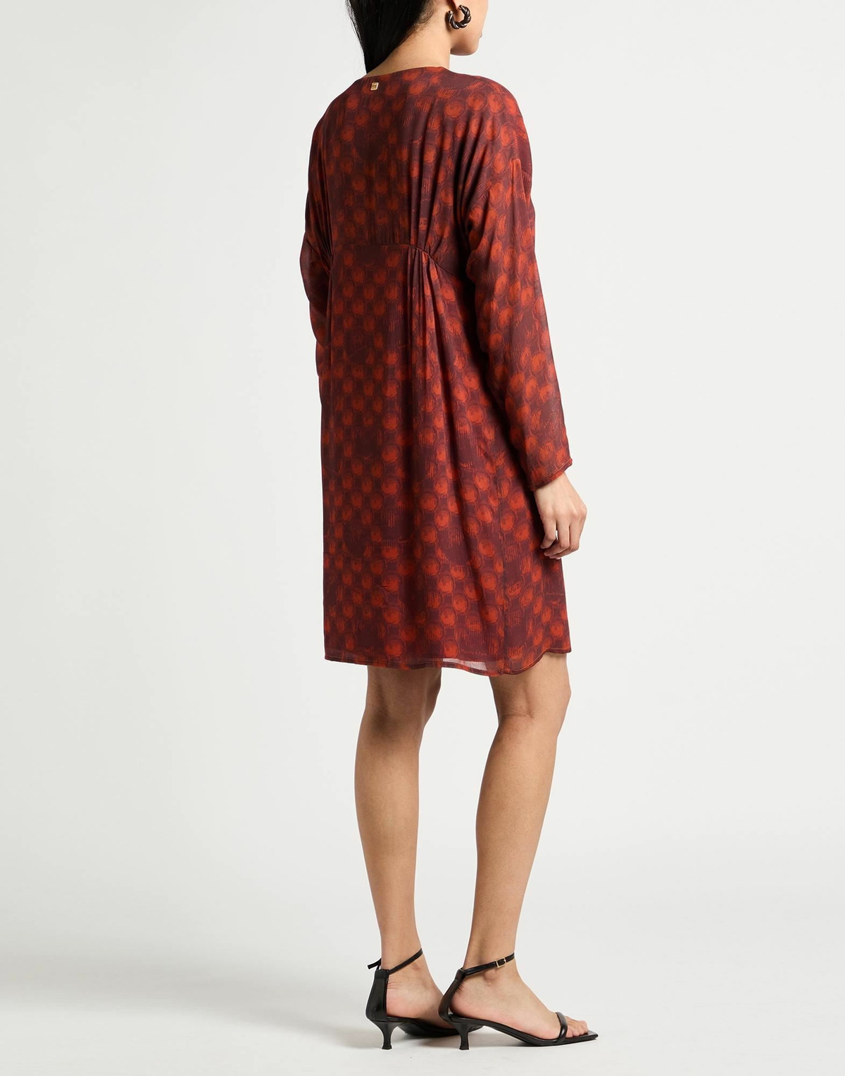 Manila Grace Womens Mini dress Rust