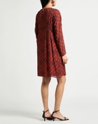 Manila Grace Womens Mini dress Rust