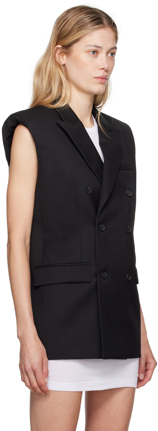 WARDROBE.NYC Black Double-Breasted Vest